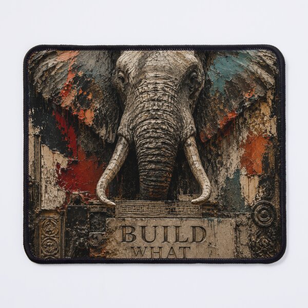 Item preview, Systems Architect Geometric Elephant Stone Relief Home Office Wall Art Poster designed and sold by SavannaStrikes.