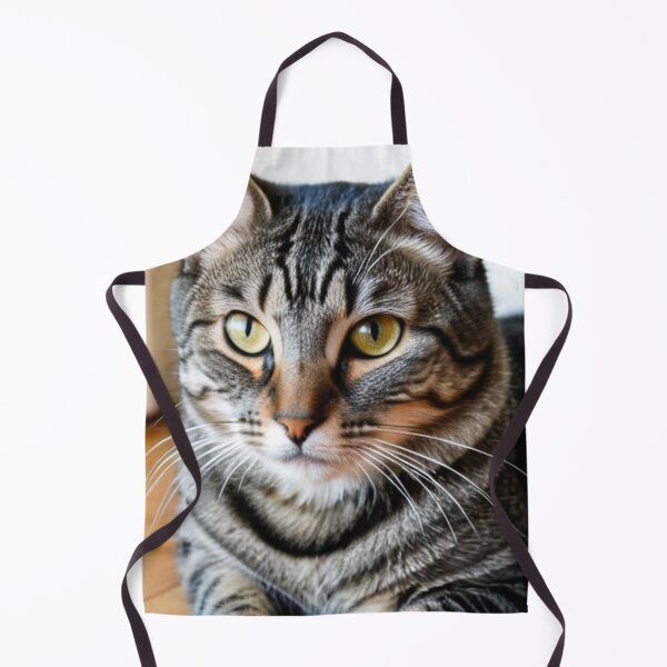 Item preview, Animals - Grey Tabby Cat, Realistic Portrait with Amber Gaze designed and sold by World-Pets.
