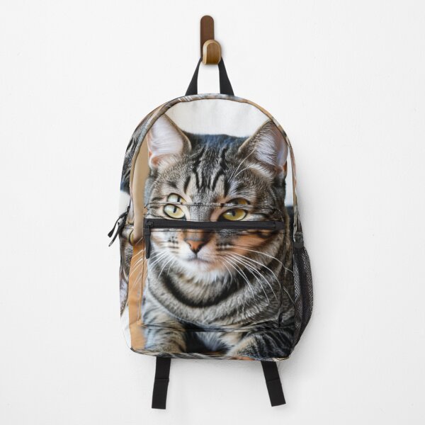 Item preview, Animals - Grey Tabby Cat, Realistic Portrait with Amber Gaze designed and sold by World-Pets.