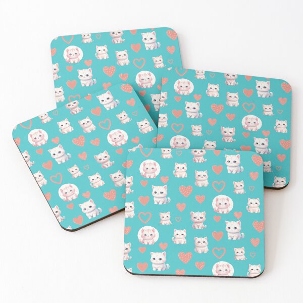 Item preview, Kawaii Kittens in Watercolor Baby Cat Prints designed and sold by Cyber Kids.