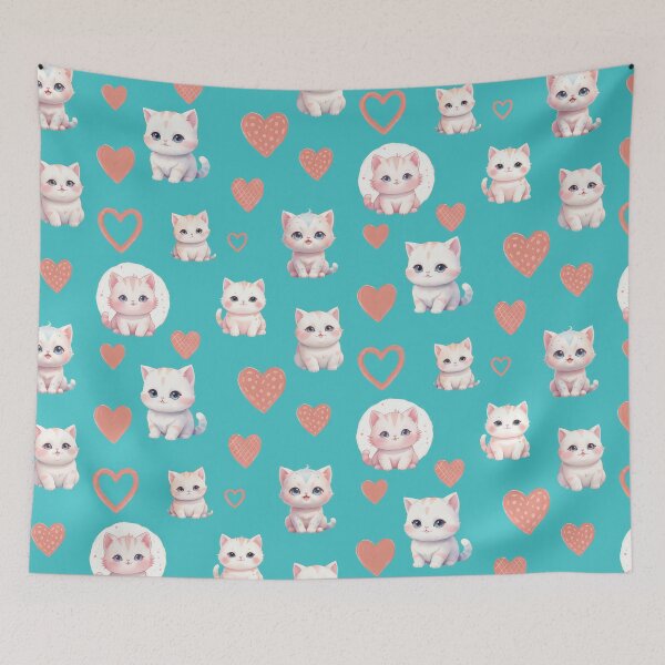 Item preview, Kawaii Kittens in Watercolor Baby Cat Prints designed and sold by Cyber Kids.