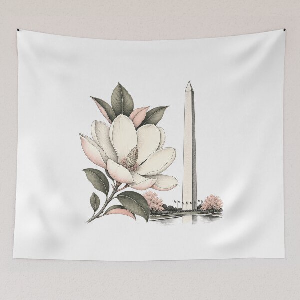 Item preview, Washington DC Magnolia & Monument Elegance designed and sold by Fenay Designs.