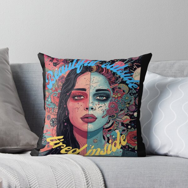 Item preview, Beautiful Outside Tired Inside- Grunge Pop Art designed and sold by WRParadise.
