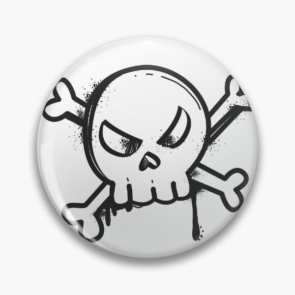 Item preview, Angry Skull and Crossbones Grunge Doodle designed and sold by ndesigne.