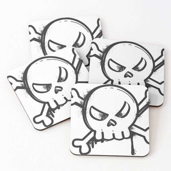Item preview, Angry Skull and Crossbones Grunge Doodle designed and sold by ndesigne.
