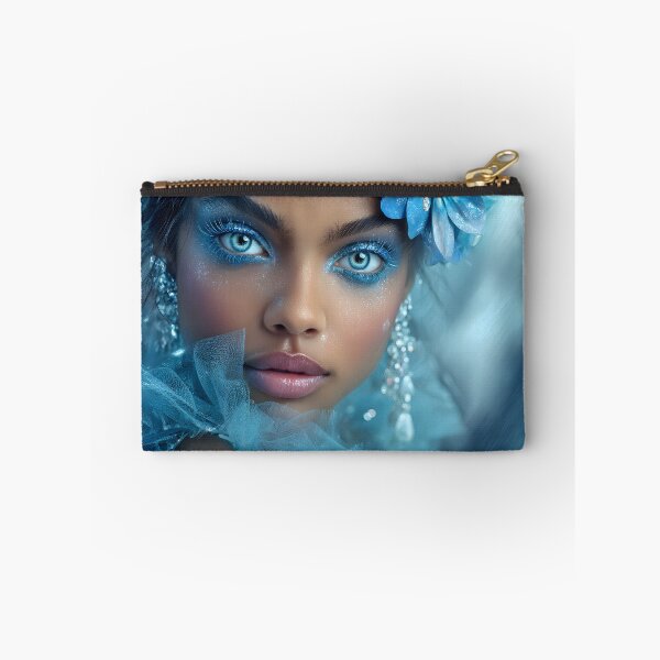 Item preview, Enchanting Close-Up of a Frosty Beauty in Blue designed and sold by Artessie.