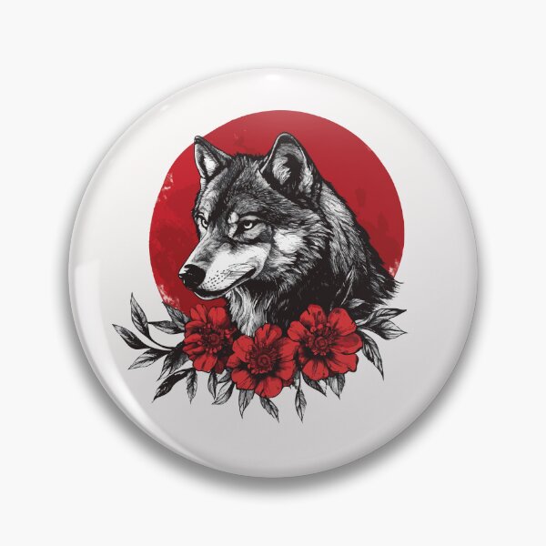 Item preview, Wolf in Bloom: Crimson Circle designed and sold by AbderraimArt.