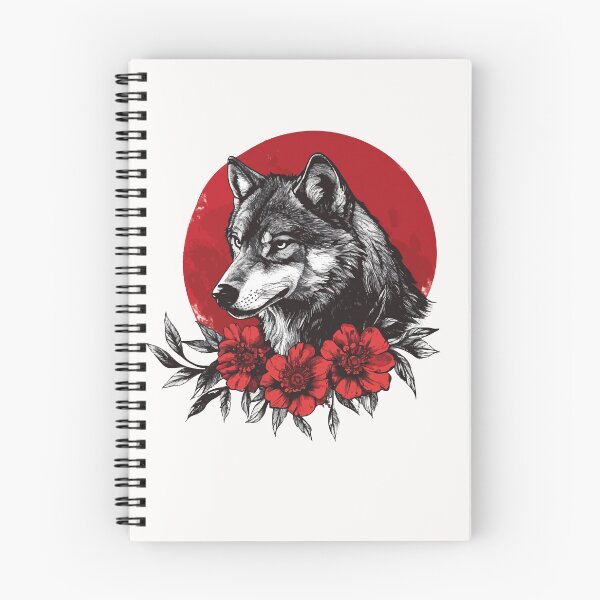 Item preview, Wolf in Bloom: Crimson Circle designed and sold by AbderraimArt.