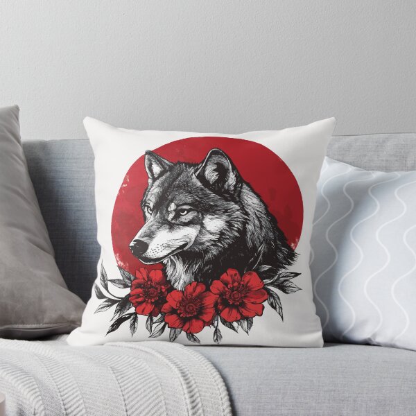 Item preview, Wolf in Bloom: Crimson Circle designed and sold by AbderraimArt.