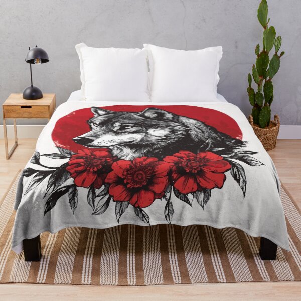 Item preview, Wolf in Bloom: Crimson Circle designed and sold by AbderraimArt.