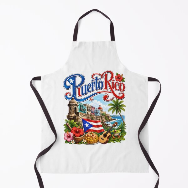 Item preview, Puerto Rico Travel Art – Colorful Old San Juan & Caribbean Island Illustration designed and sold by Fabrifrank.