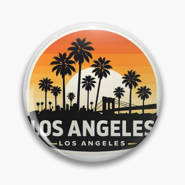 Item preview, Los Angeles Palm Tree Sunset Silhouette Sticker designed and sold by RedRubyBubble.