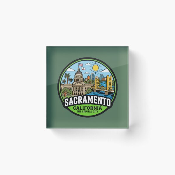 Item preview, Sacramento California USA - Travel art designed and sold by Marciolini.