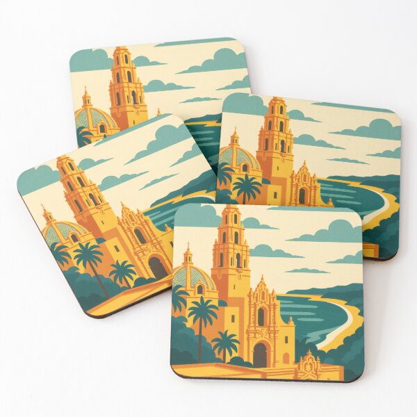 Item preview, Retro Pop Art Poster Illustration of San Diego | Bold Coastal City Print with Balboa Park, Coronado Bridge & Pacific Ocean Vibes | Vintage California Travel Wall Art Decor designed and sold by PaintedPixels01.