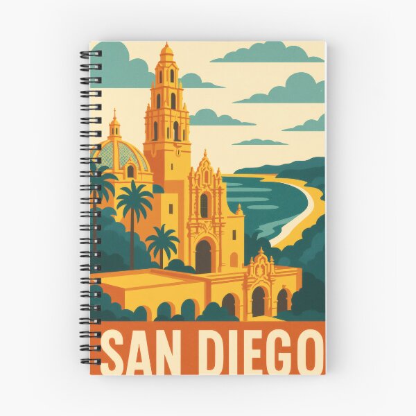 Item preview, Retro Pop Art Poster Illustration of San Diego | Bold Coastal City Print with Balboa Park, Coronado Bridge & Pacific Ocean Vibes | Vintage California Travel Wall Art Decor designed and sold by PaintedPixels01.