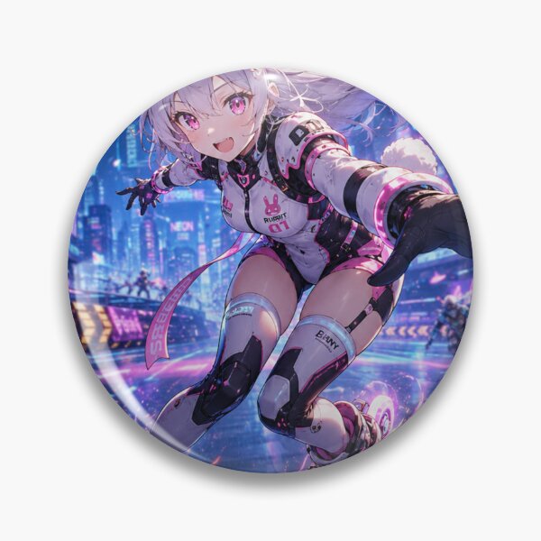 Item preview, Cyber Bunny Velocity – Futuristic Anime Racing Girl designed and sold by Sticleg.