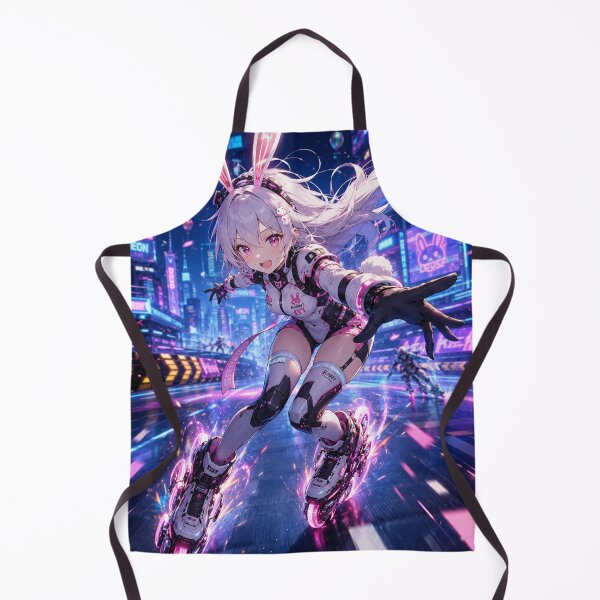 Item preview, Cyber Bunny Velocity – Futuristic Anime Racing Girl designed and sold by Sticleg.