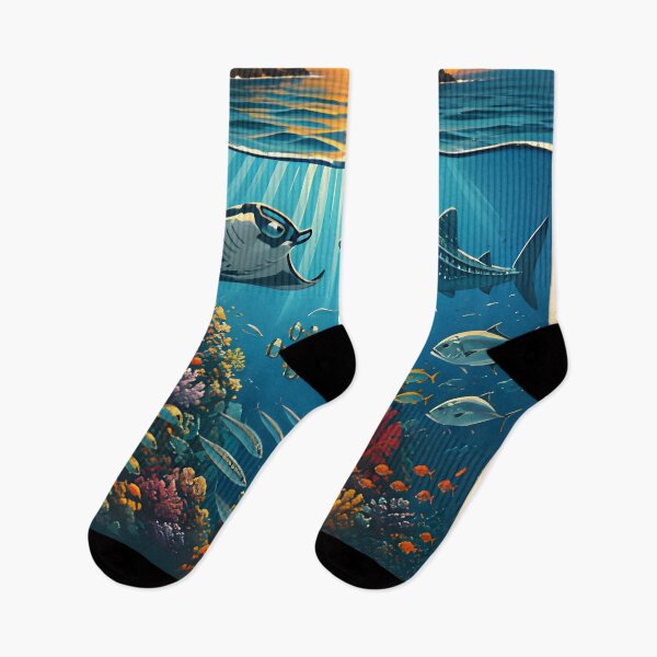 Item preview, Ocean Soul – Retro Tropical Sunset Illustration designed and sold by Spirit of Siam.