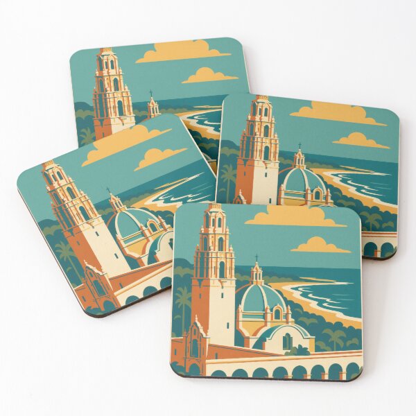 Item preview, Retro Pop Art Poster Illustration of San Diego | Bold Coastal City Print with Balboa Park, Coronado Bridge & Pacific Ocean Vibes | Vintage California Travel Wall Art Decor designed and sold by PaintedPixels01.