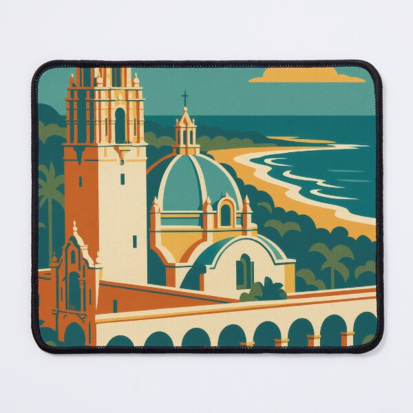 Item preview, Retro Pop Art Poster Illustration of San Diego | Bold Coastal City Print with Balboa Park, Coronado Bridge & Pacific Ocean Vibes | Vintage California Travel Wall Art Decor designed and sold by PaintedPixels01.