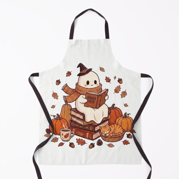 Item preview, Cute Ghost Reading Books Cat Halloween designed and sold by HalloweenGift.