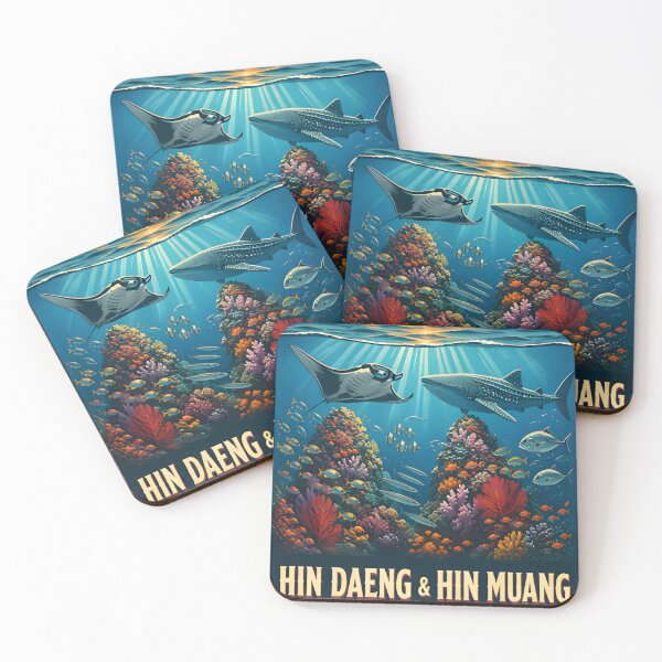 Item preview, Ocean Soul – Retro Tropical Sunset Illustration designed and sold by Spirit of Siam.