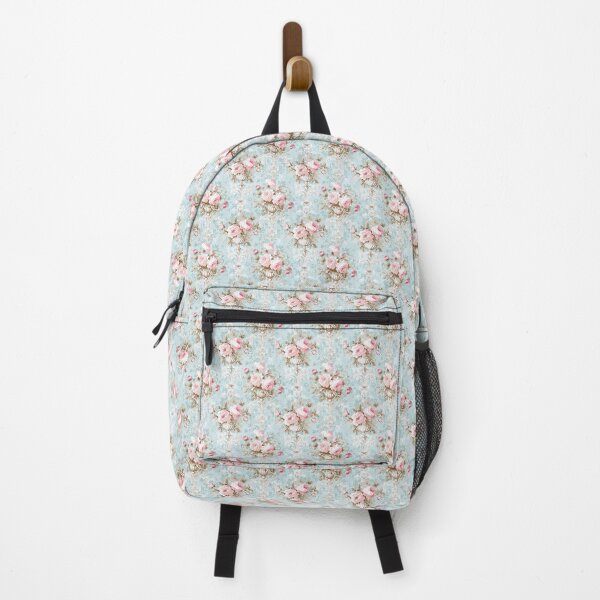 Item preview, Vintage Pink Roses and Blue Background Pattern designed and sold by LouieVanille.