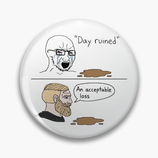 Item preview, Spilled Coffee Soyjak vs Chad Meme Sticker designed and sold by ctbrtn.