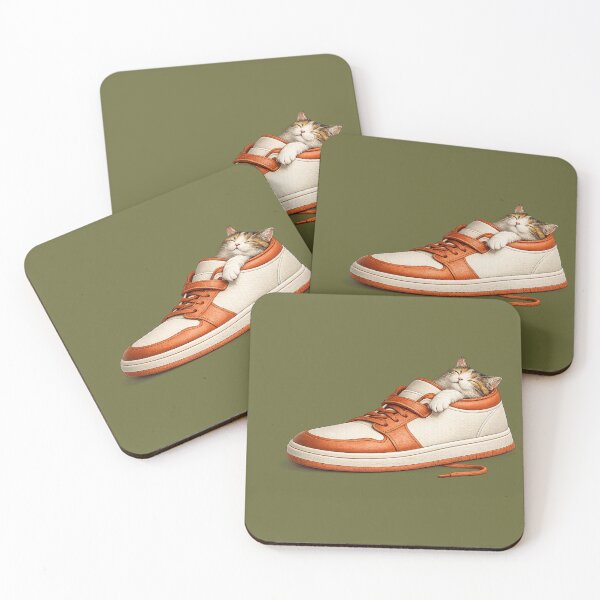 Item preview, Sleepy Calico Cat Napping in Oversized Sneaker designed and sold by Aguri-tei.
