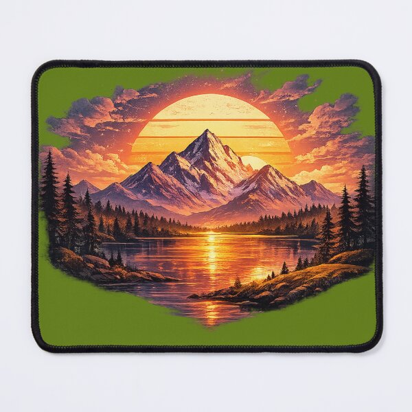 Item preview, Sunset Mountain | Nature Landscape Typography Design designed and sold by VasiArtLab.
