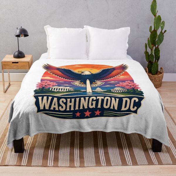 Item preview, Washington DC Eagle Sunset – Capital Skyline Badge designed and sold by Fenay Designs.