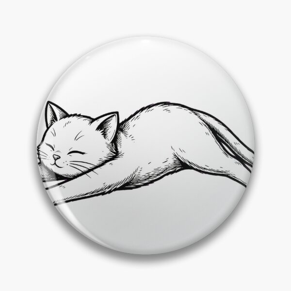 Item preview, Stretching Cat Sticker | Yoga Kitty Line Art   designed and sold by Mrkitty1727.