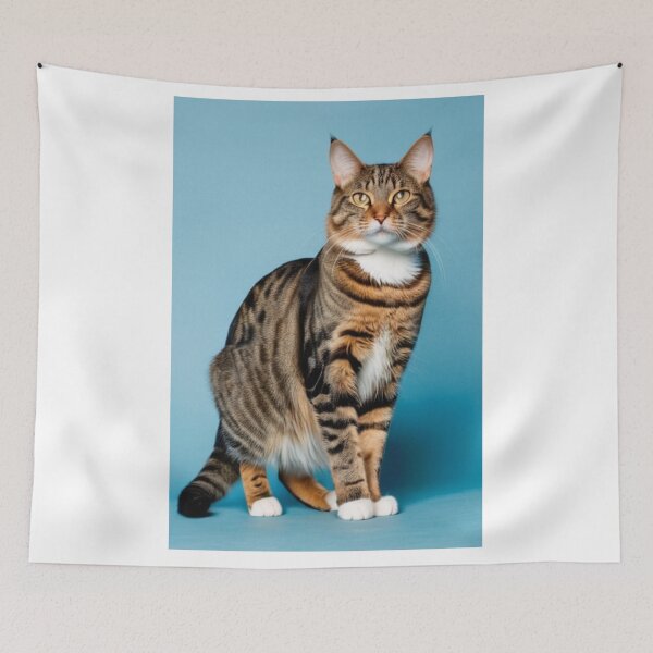 Artikelvorschau, Animals - Majestic Maine Coon Cat, Intense Gaze Studio Portrait entworfen und verkauft von World-Pets.