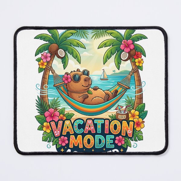 Item preview, Vacation Mode Activated Cute Capybara  designed and sold by NovaPrints Designs.