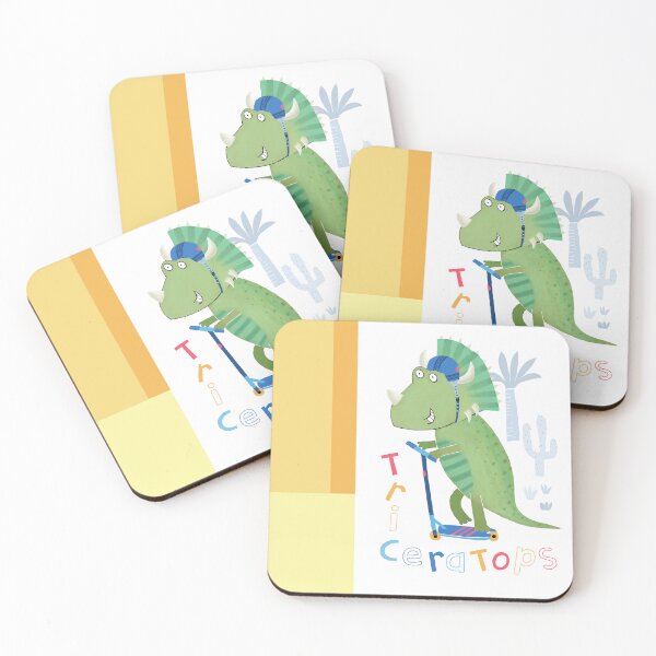 Item preview, Cute Triceratops Dinosaur with Colorful Text by Children's Artist Carla Daly designed and sold by Carla Daly.