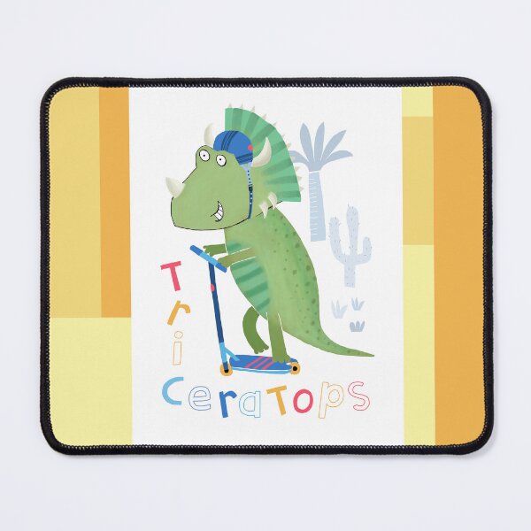 Item preview, Cute Triceratops Dinosaur with Colorful Text by Children's Artist Carla Daly designed and sold by Carla Daly.