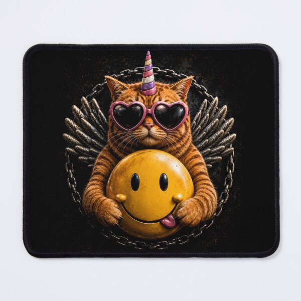 Item preview, Too Cool to Care – The ultimate unicorn cat with smiley vibes! designed and sold by Peter Kaul.