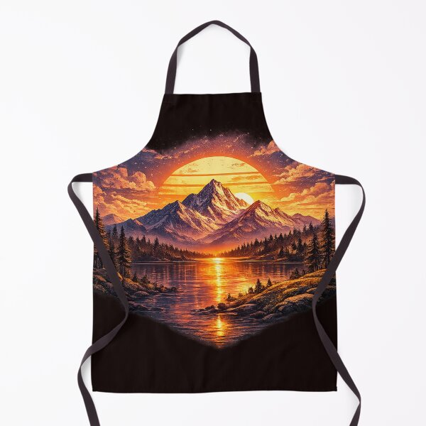 Item preview, Lake View Mountains | Scenic Nature Typography Design designed and sold by VasiArtLab.