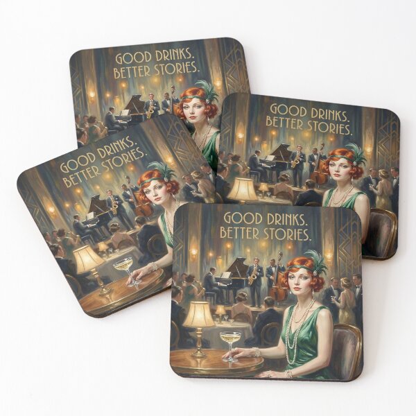 Item preview, Good Drinks, Better Stories designed and sold by Vintage Sass Society.