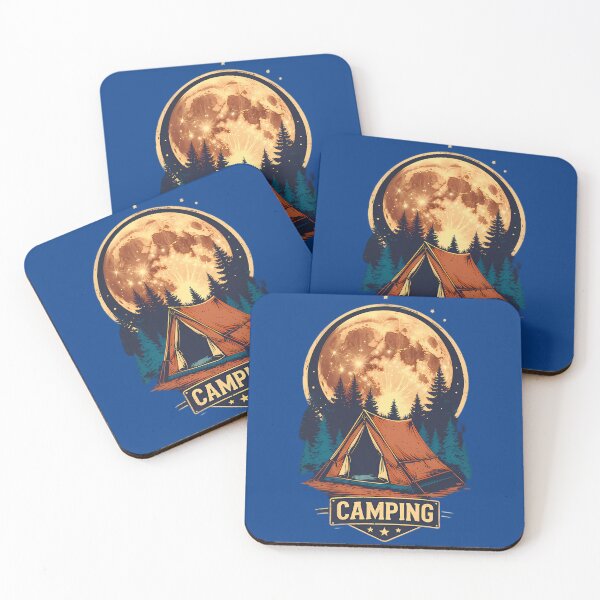 Item preview, Vintage Camping Under the Full Moon designed and sold by Structure-Blue.