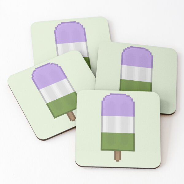 Item preview, Pixelart Genderqueer Pride Icepop designed and sold by Lilac-Cat.