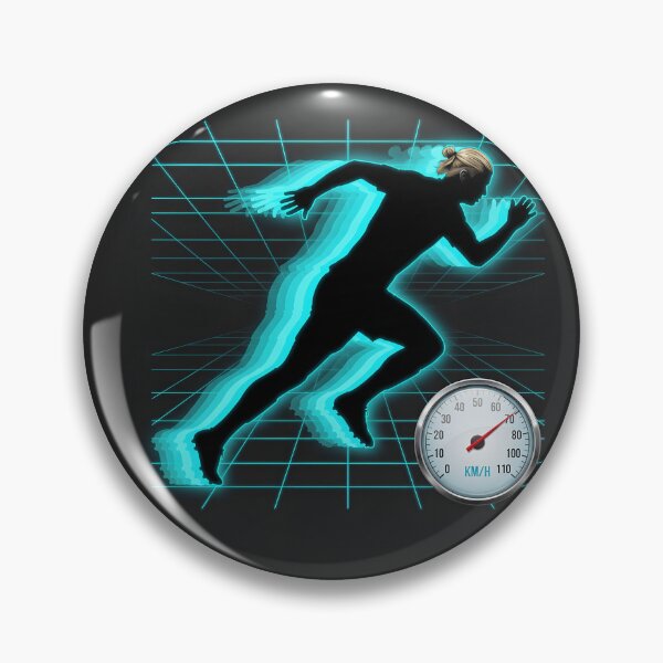 Item preview,  Neon Speed Runner Sprinting Athlete  designed and sold by Lolik Designs.