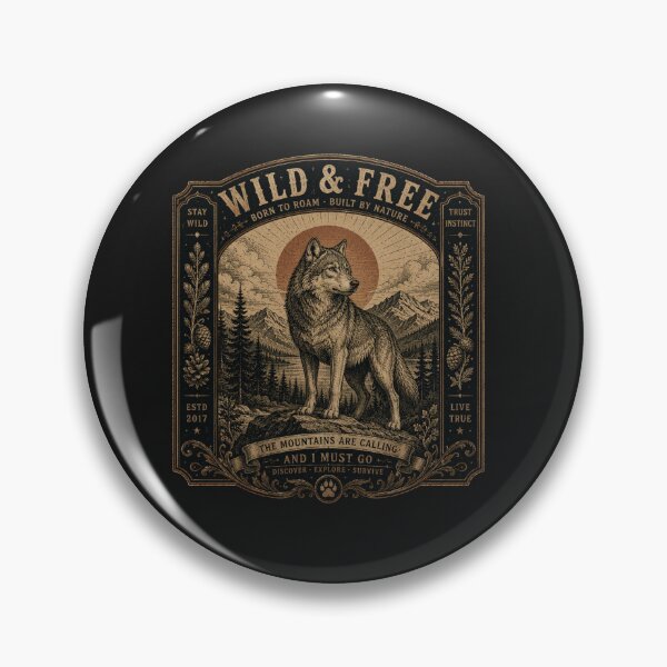 Item preview, Wild And Free Wolf Mountain Adventure designed and sold by 63Hotpeppers.