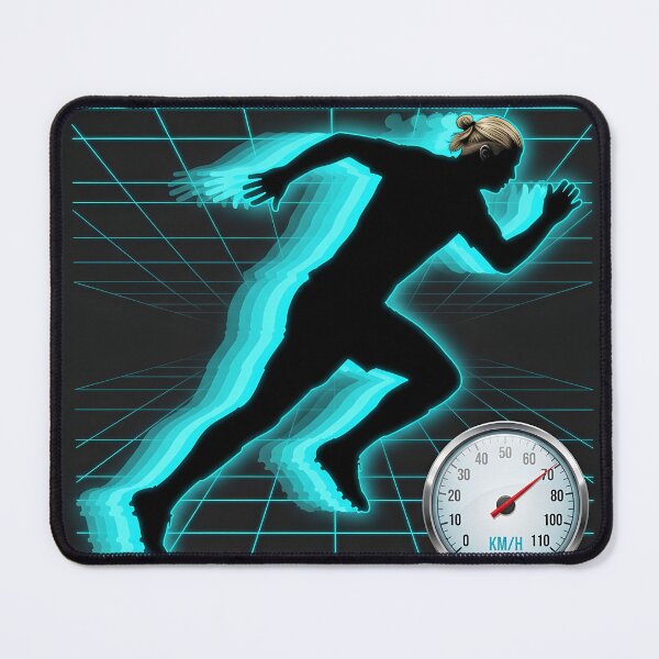 Item preview, Neon Speed Runner Sprinting Athlete designed and sold by Lolik Designs.