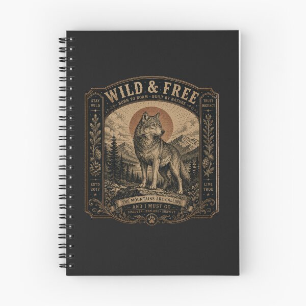 Item preview, Wild And Free Wolf Mountain Adventure designed and sold by 63Hotpeppers.