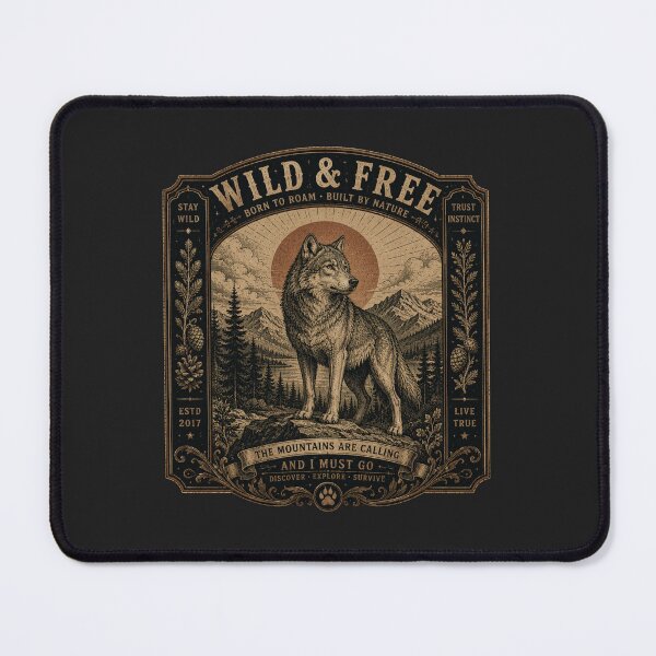 Item preview, Wild And Free Wolf Mountain Adventure designed and sold by 63Hotpeppers.