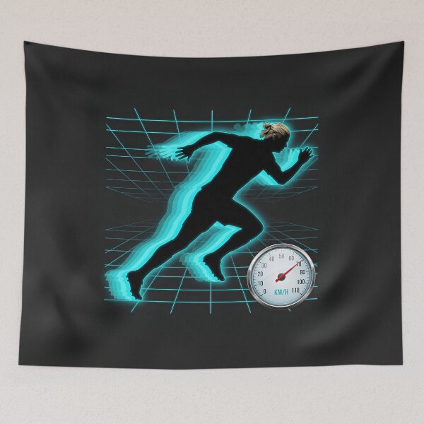 Item preview,  Neon Speed Runner Sprinting Athlete  designed and sold by Lolik Designs.