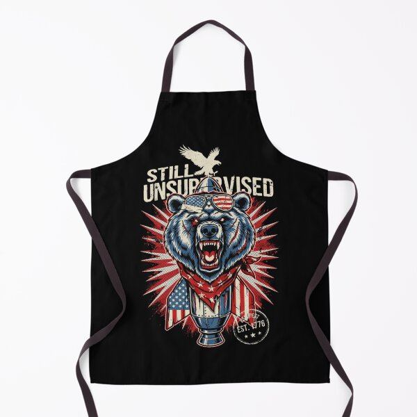 Item preview, Still Unsupervised Roaring Grizzly Bear Missile Patriotic Tee v2 designed and sold by DarylWelsh2024.