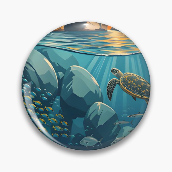 Item preview, Ocean Soul – Retro Tropical Sunset Illustration designed and sold by Spirit of Siam.