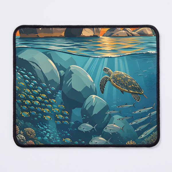Item preview, Ocean Soul – Retro Tropical Sunset Illustration designed and sold by Spirit of Siam.